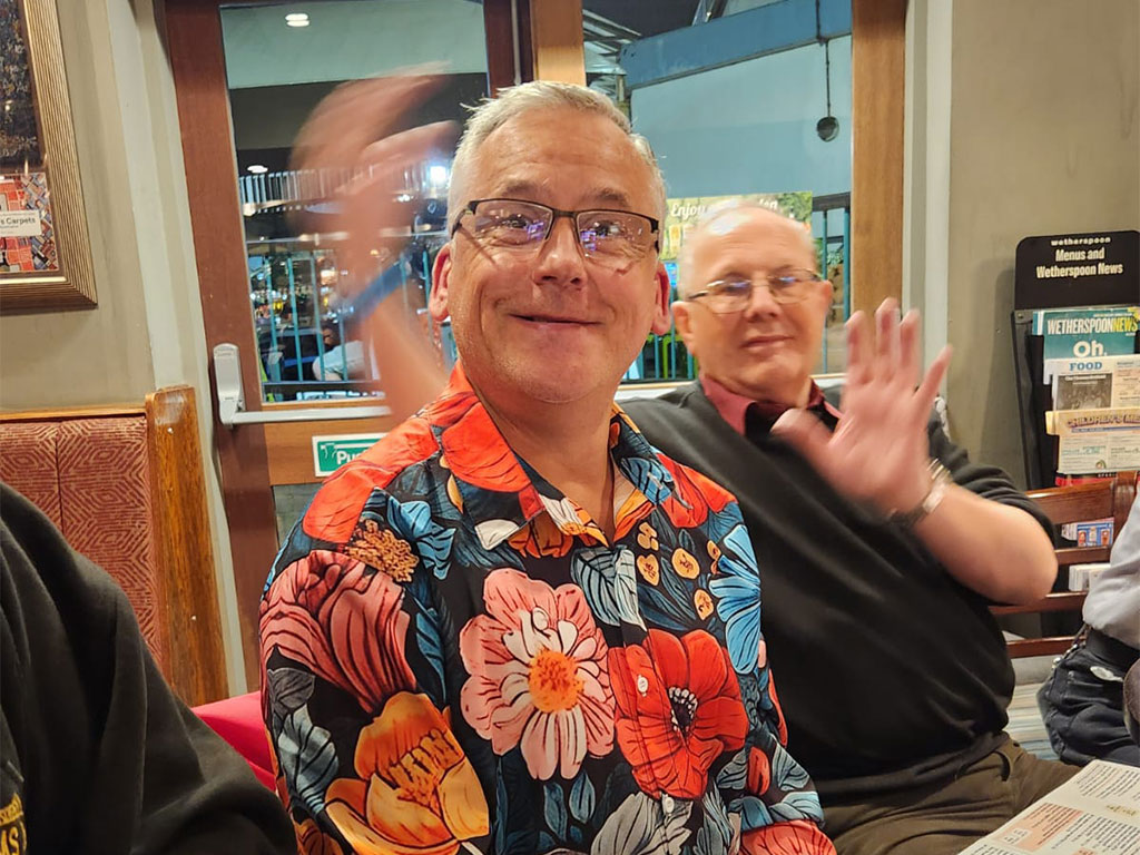 Pete models the Guccelm range 2024.